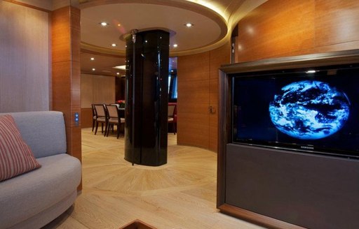 Stylish interior on board Sailing yacht SARISSA