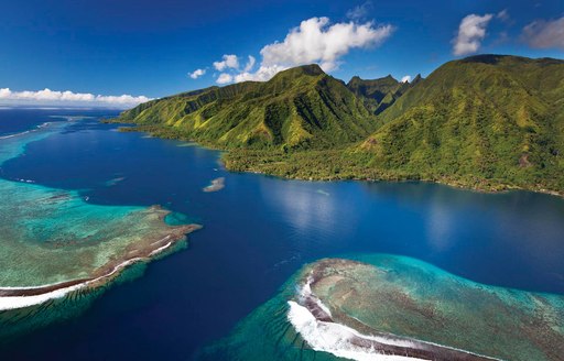 An aerial view of Tahiti