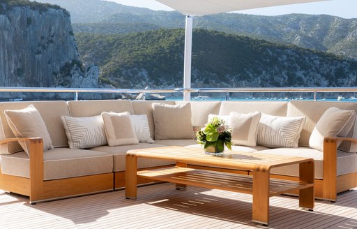 social space onboard luxury charter yacht GALENE