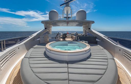 Deck Jacuzzi onboard charter yacht TC