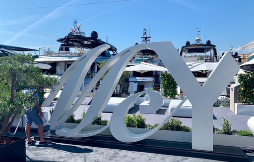 Signage at Cannes Yachting Festival 2019