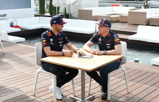 Redbull teammates talk at 2019 f1 monaco grand prix