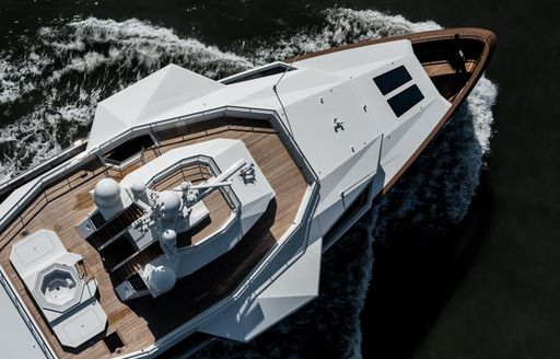 la datcha superyacht aerial view