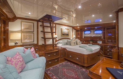 spacious master suite on board sailing yacht Whisper