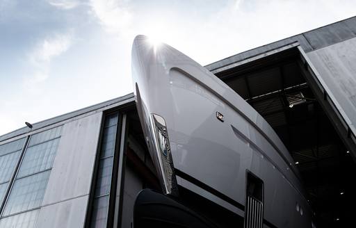 Charter yacht ALVA ground view of bow