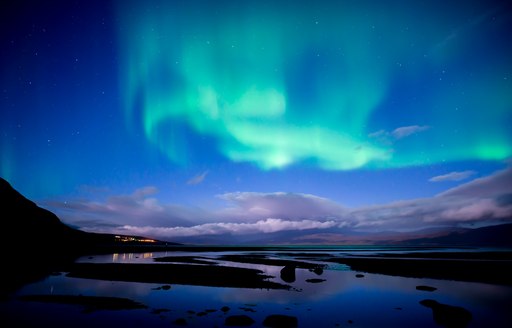 Northern lights on a swedish yacht charter vacation 