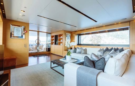 Charter yacht AWAY interior lounge