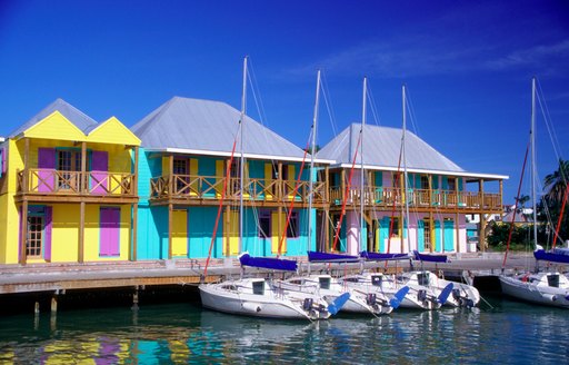 Colored buildings in Antigua