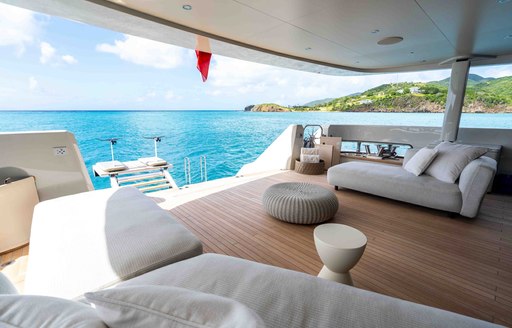 Charter yacht STELLAMAR exterior lounge area