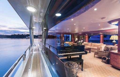 Saloon on yacht Shogun