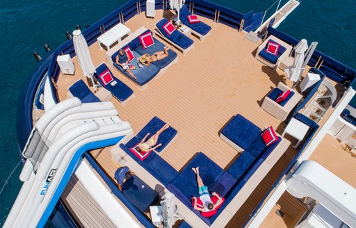 outdoor lounging areas onboard superyacht arctic