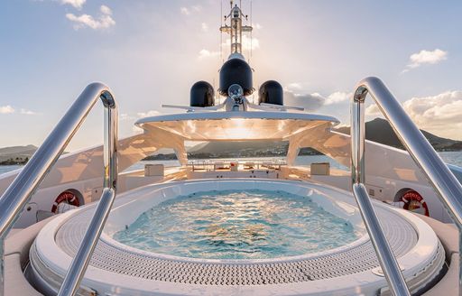 Deck Jacuzzi onboard charter yacht MOSKITO
