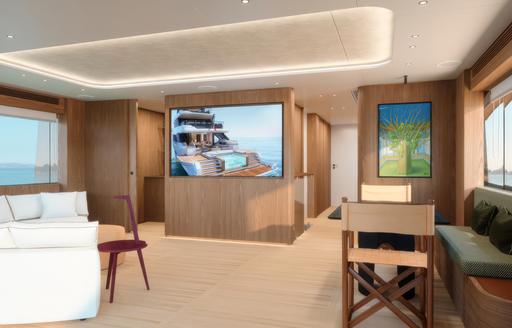 Charter yacht AITANA upper salon