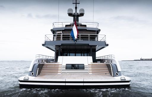 Aft view of charter yacht MEMORIES