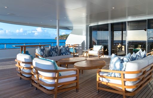 Superyacht charter HBC exterior seating