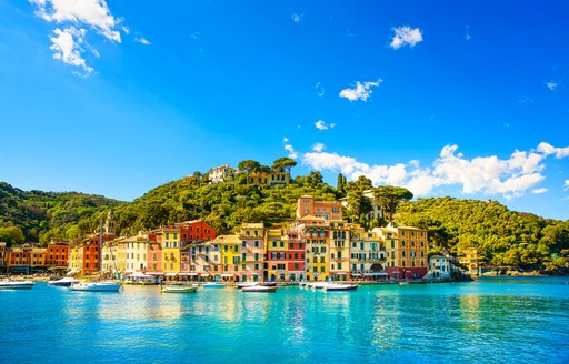 Portofino harbour with small boats, Italy