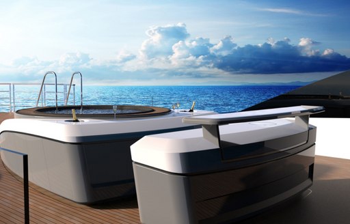 spa pool on board charter yacht SOLO 