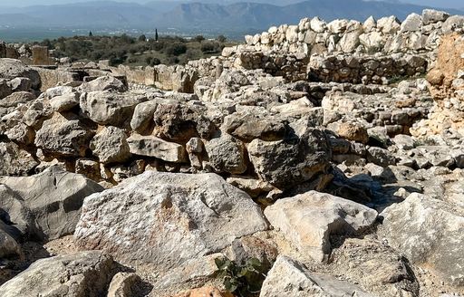 Close up of the ruins of Mycenae