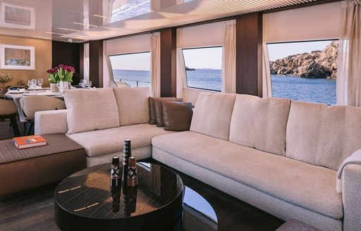 Charter yacht ANASSA A interior lounge