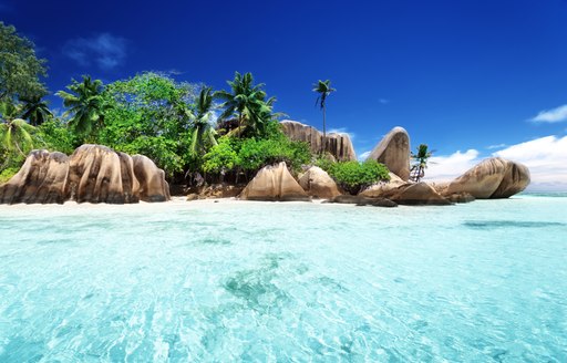 Beautiful turquoise waters of the Seychelles