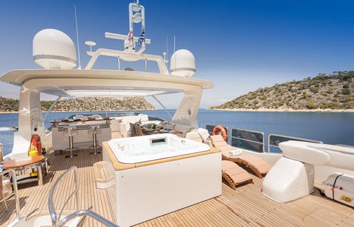 Charter yacht KOUKLES flybridge overview