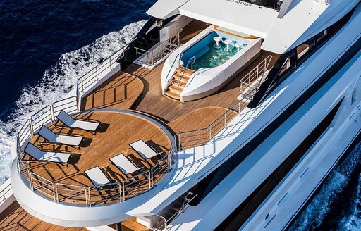 motor yacht SUERTE sundeck with swimming pool