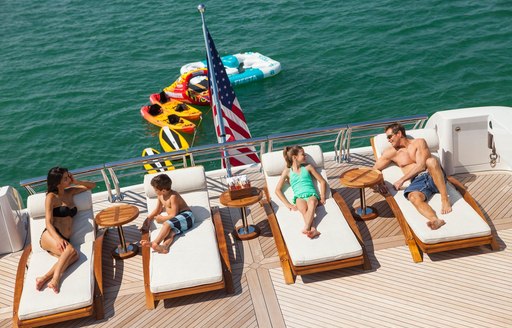 Superyacht USHER sun loungers 