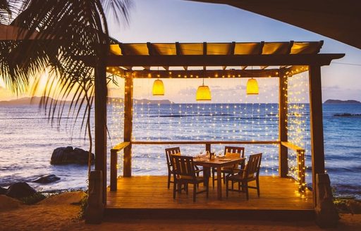 twinkling lights at cocomaya restaurant