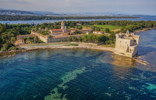 Aerial view of Lerins Abbey