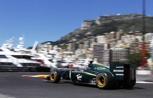 car on the circuit at monaco grand prix