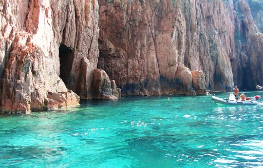 Bright turquoise waters of Scandola Nature Reserve