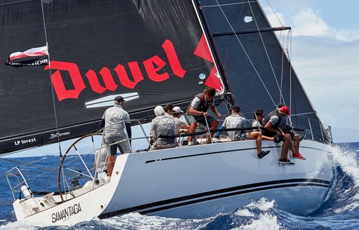 Crew sailing in St Barths 