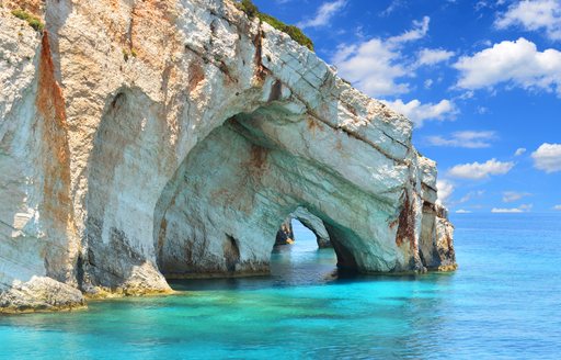 Overview of the Blue Caves in Zakynthos