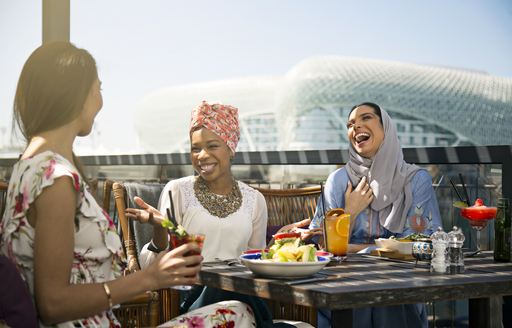 Guests at restaurant in Abu Dhabi