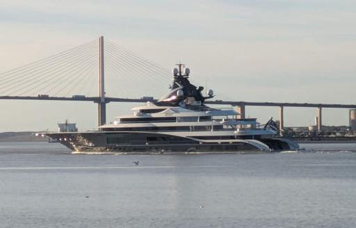 Superyacht Charter KISMET underway by QE11 Bridge