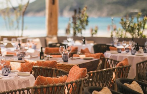 Byblos Beach St Tropez dining area