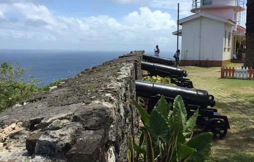 Fort King George Trinidad & Tobago wall and cannons