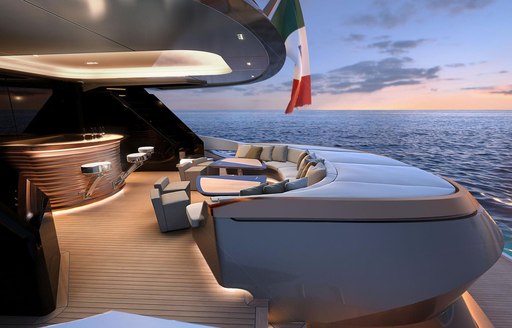 motor yacht white pearl alfresco living
