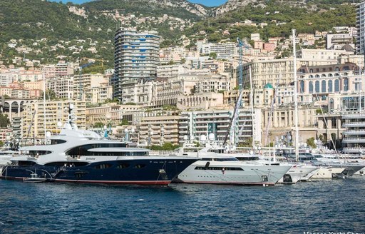 motor yacht BARBARA in Port Hercules for the Monaco Yacht Show 2018