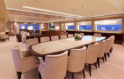 Superyacht 'O'Pari 3''s dining area