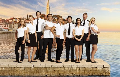 Cast members from Below Deck Bravo Mediterranean TV Series