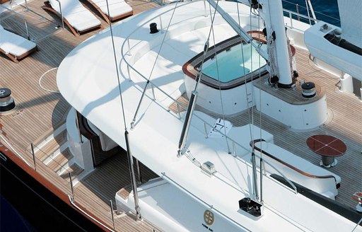 View of the jacuzzi on the aft of the sundeck 