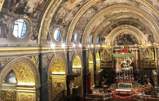 Inside the St John's Co-Cathedral Malta