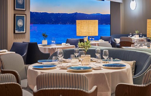 Louroc Restaurant Antibes dining area and sea view