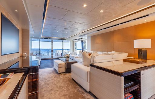 Charter yacht ORION interior lounge area
