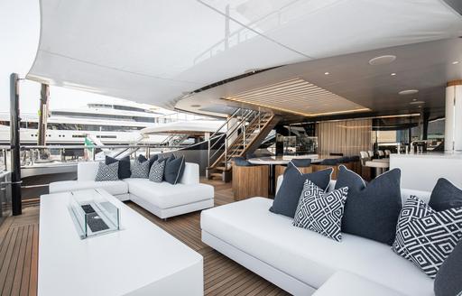 Superyacht charter PERSEVERANCE exterior seating area
