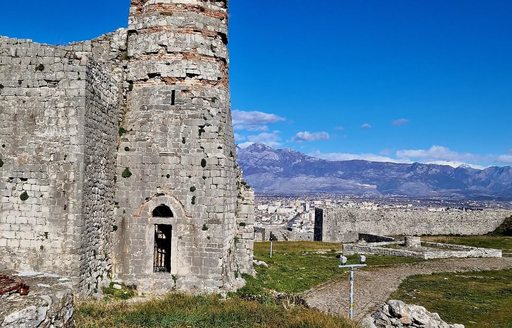 Ruined remains of a turret at Rozafa Castle