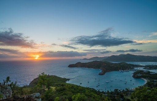 View from Shirley's Heights at the Antigua Charter Yacht Show