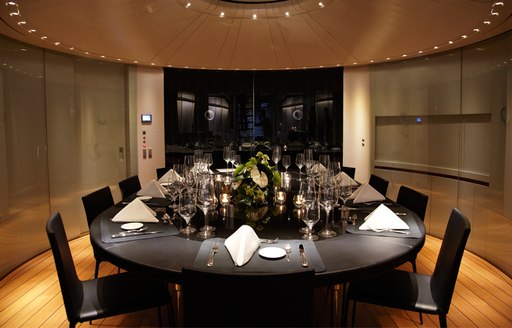 panthalassa sailing yacht dining room