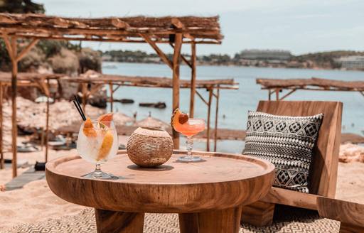 Table and drinks at Krabo Beach